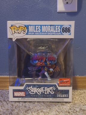 Funko Miles Morales Street Art Pop! Deluxe - Black with Multicolored Graffiti